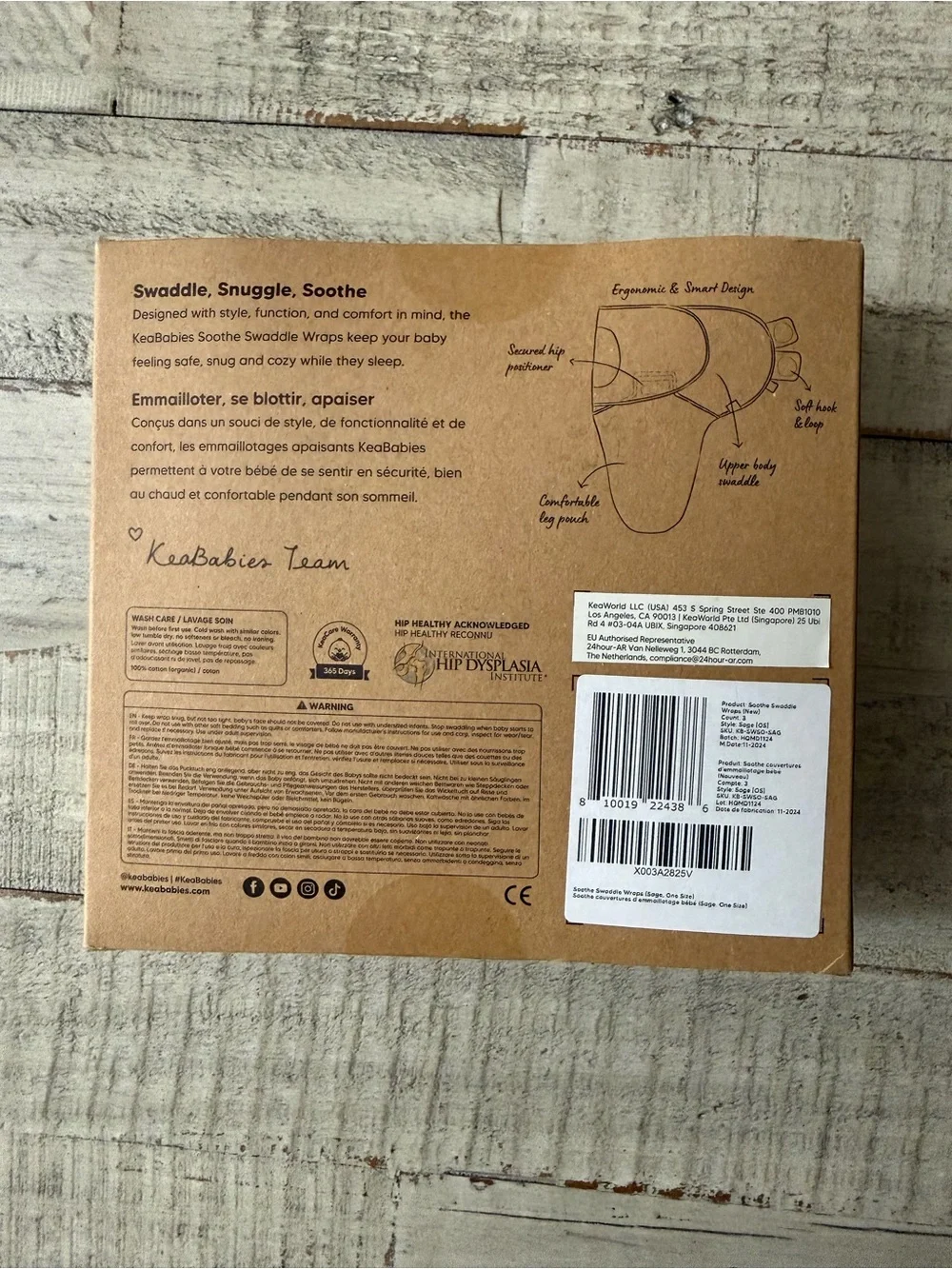 Bundle Keababies Swaddle Wraps and essentials
